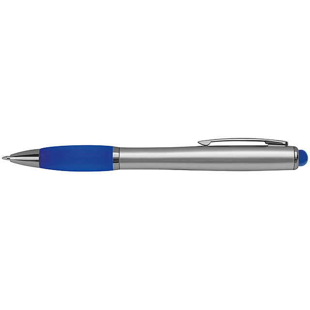 Kuličkové pero s led světlem - modrá