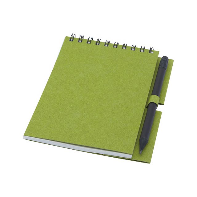 Luciano Eco wire notebook with pencil - small - green