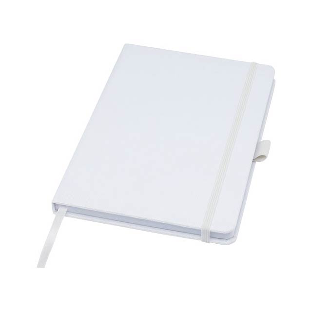 Honua A5 recycled paper notebook with recycled PET cover - white