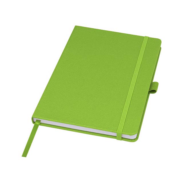 Honua A5 recycled paper notebook with recycled PET cover - lime