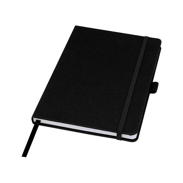 Honua A5 Notizbuch aus recyceltem Papier mit Cover aus recyceltem PET - schwarz
