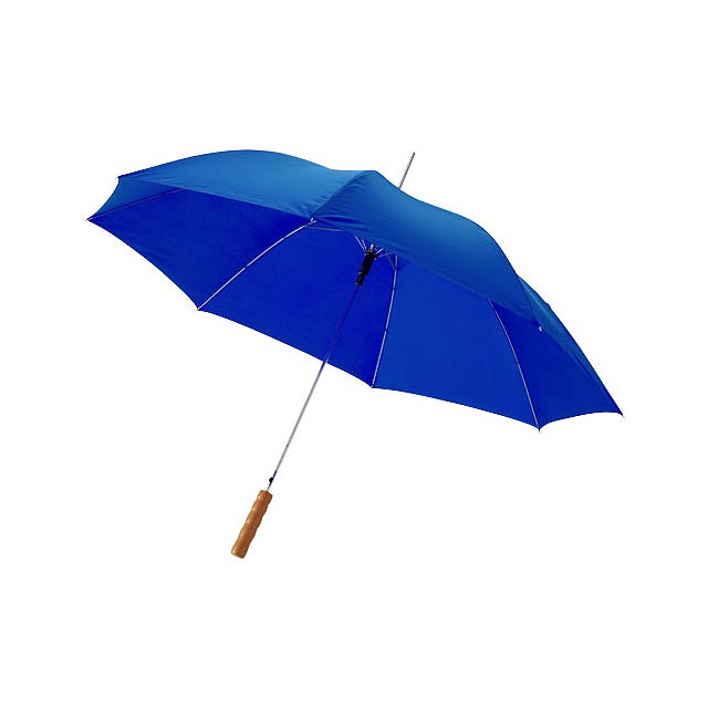 23" deštník Lisa s automatickým otvíráním a dřevěnou rukojet - modrá