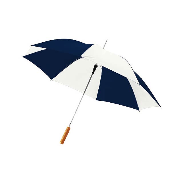 23" deštník Lisa s automatickým otvíráním a dřevěnou rukojet - modrá