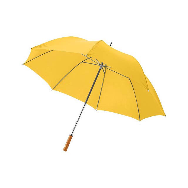 30" golfový deštník Karl s dřevěnou rukojetí - žlutá