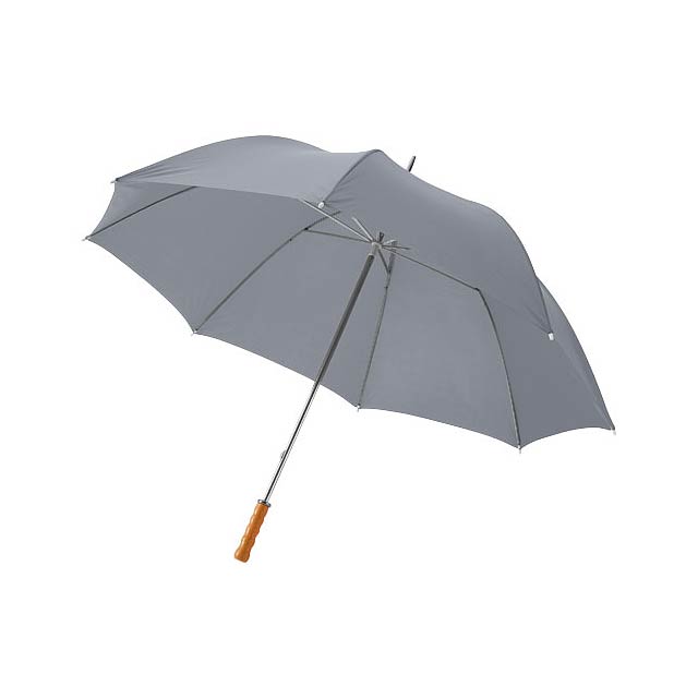 30" golfový deštník Karl s dřevěnou rukojetí - šedá