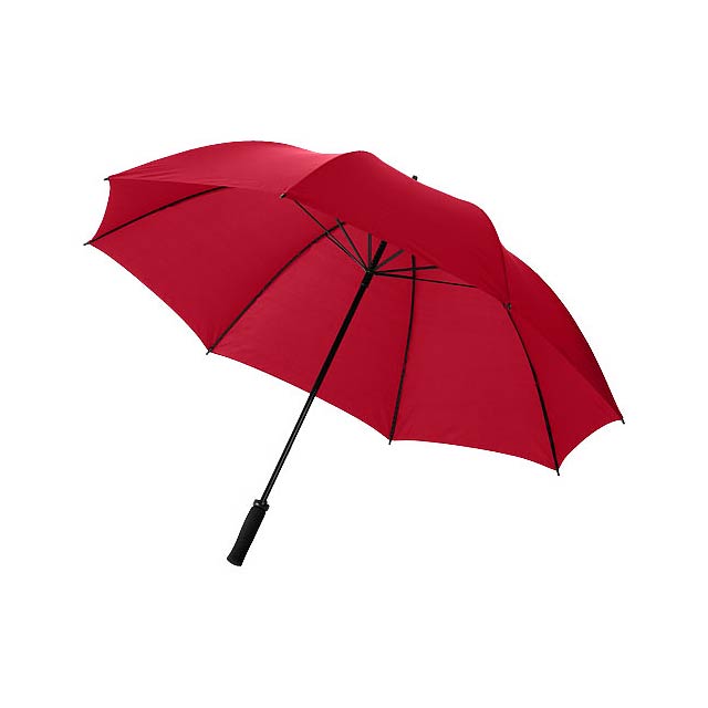 30” golfový deštník Yfke s držadlem z materiálu EVA - transparentní červená