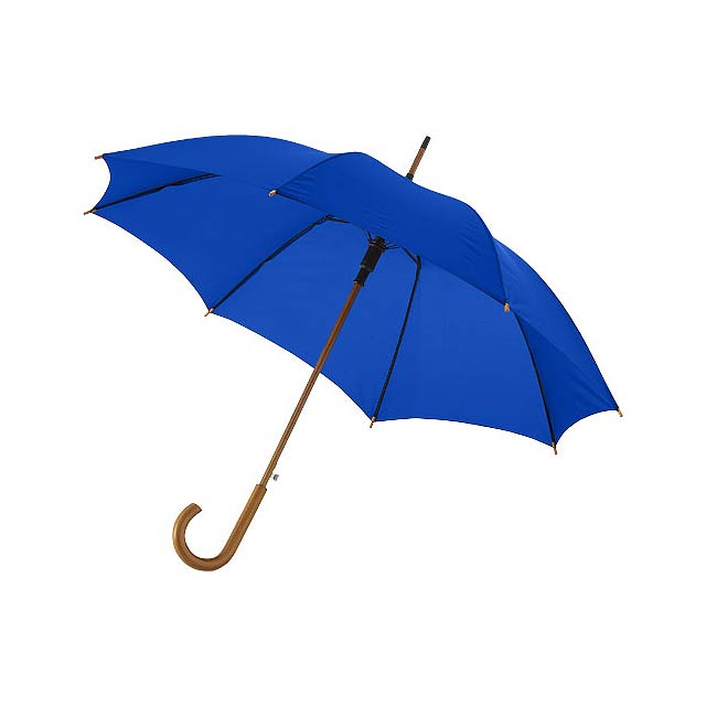 23” deštník Kyle s automatickým otvíráním a dřevěnou tyčí a rukojetí - modrá