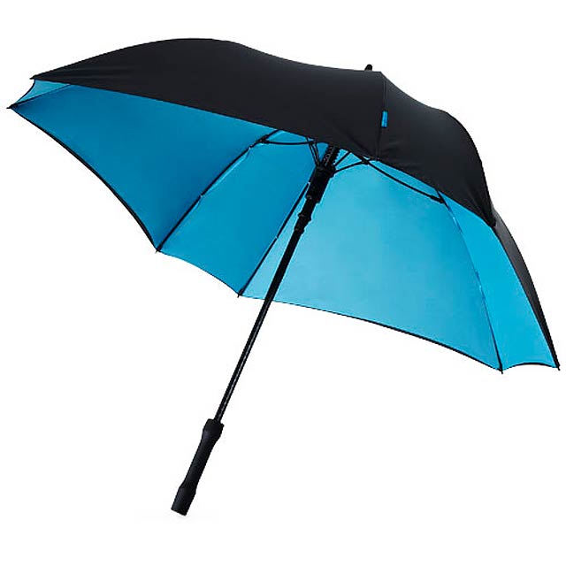 Square 23" double-layered auto open umbrella - black