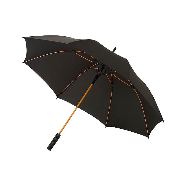 23" větruodolný deštník Stark s automatickým otvíráním - čierna