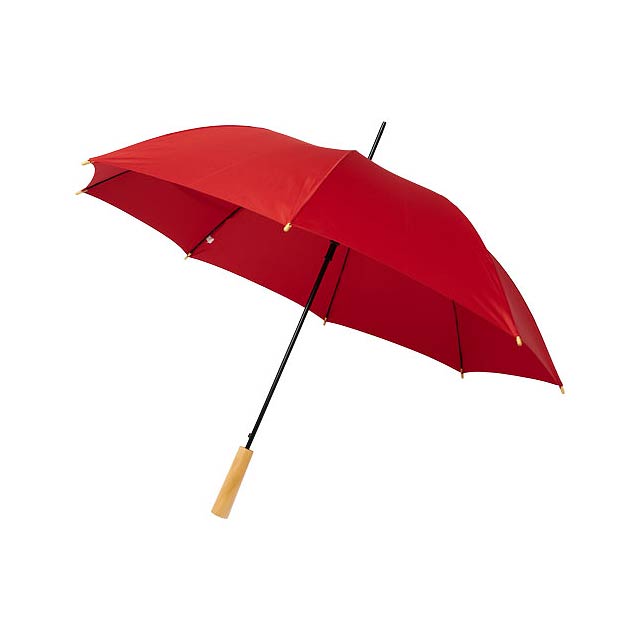 Alina 23" auto open recycled PET umbrella - transparent red