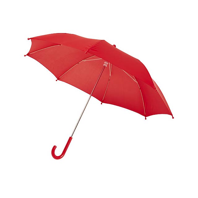 Větruodolný deštník pro děti Nina 17" - transparentní červená