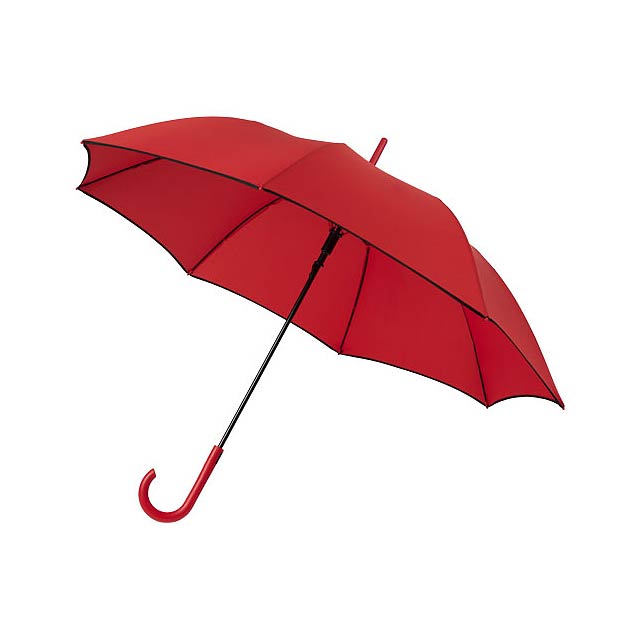 Kaia 23" auto open windproof colourized umbrella - transparent red