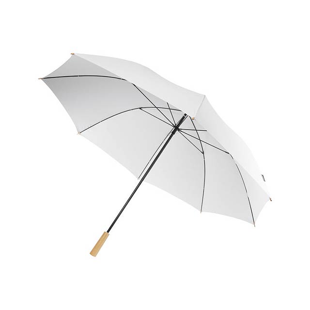 Větruodolný golfový deštník Romee 30'' z recyklovaného PET materiálu - bílá