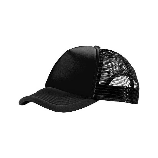 Trucker 5 panel cap - black