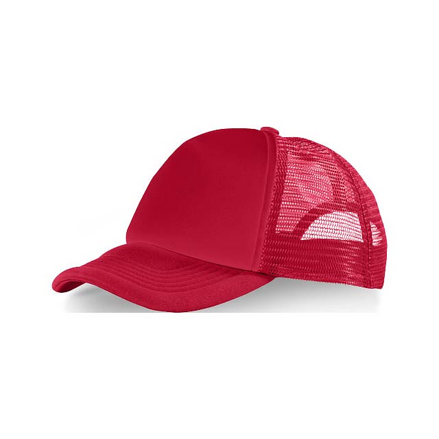 Trucker 5 panel cap - transparent red