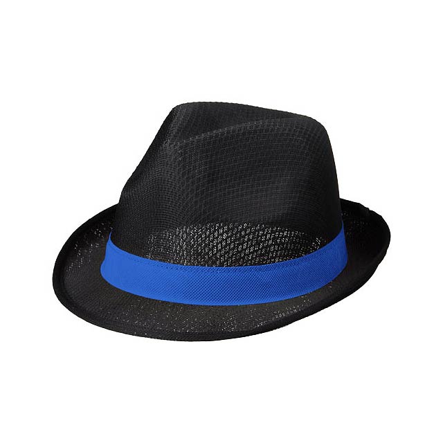 Trilby hat with ribbon - black