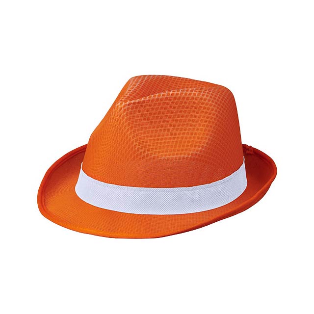 Trilby hat with ribbon - orange