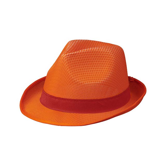 Trilby hat with ribbon - orange