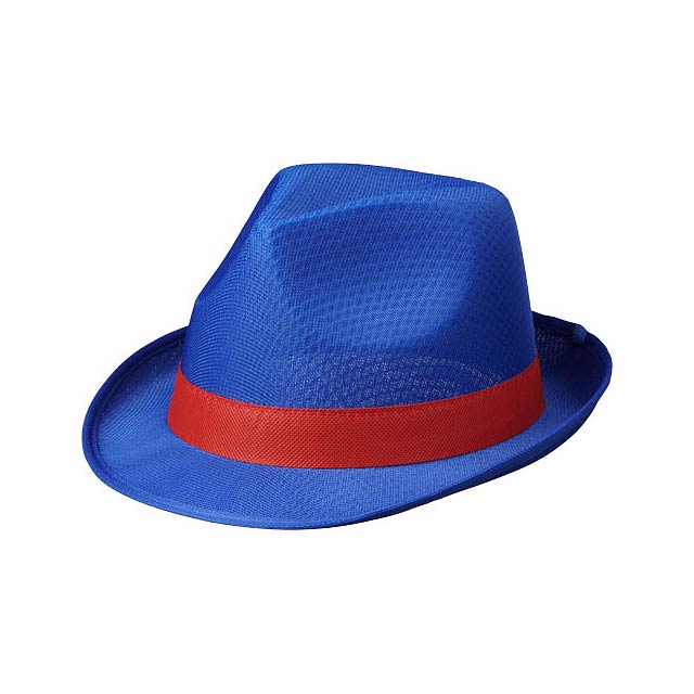 Trilby hat with ribbon - blue