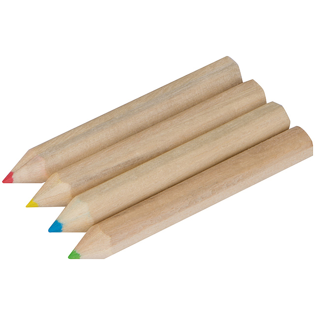Set bestehend aus 4 Holzbuntstiften - Bräune
