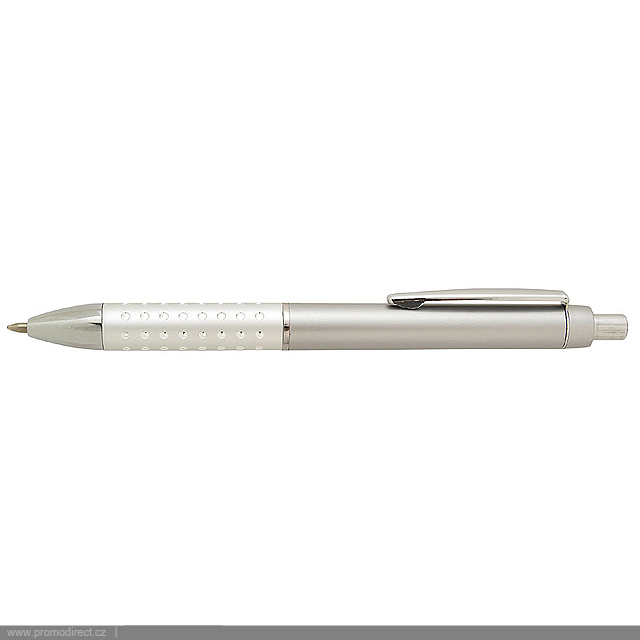 BLERA plastové kuličkové pero - stříbrná