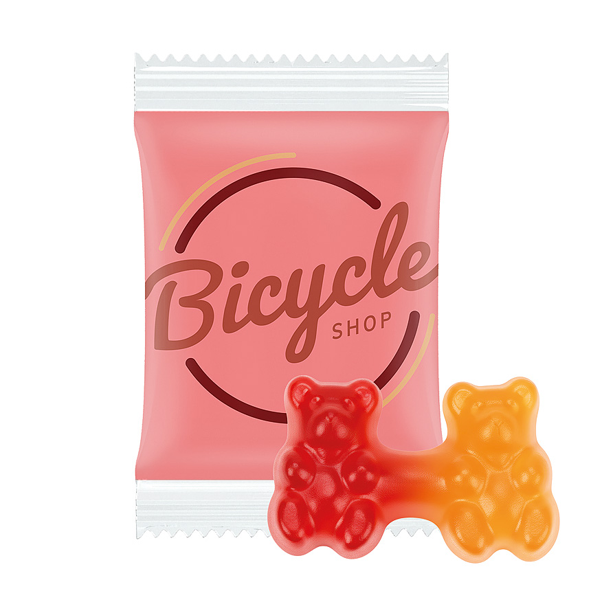 Trolli gumoví medvídci team, bílá fólie - bílá Trolli gumoví medvídci team, bílá fólie - bílá
