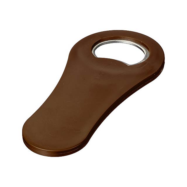 Rally magnetic drinking bottle opener - brown