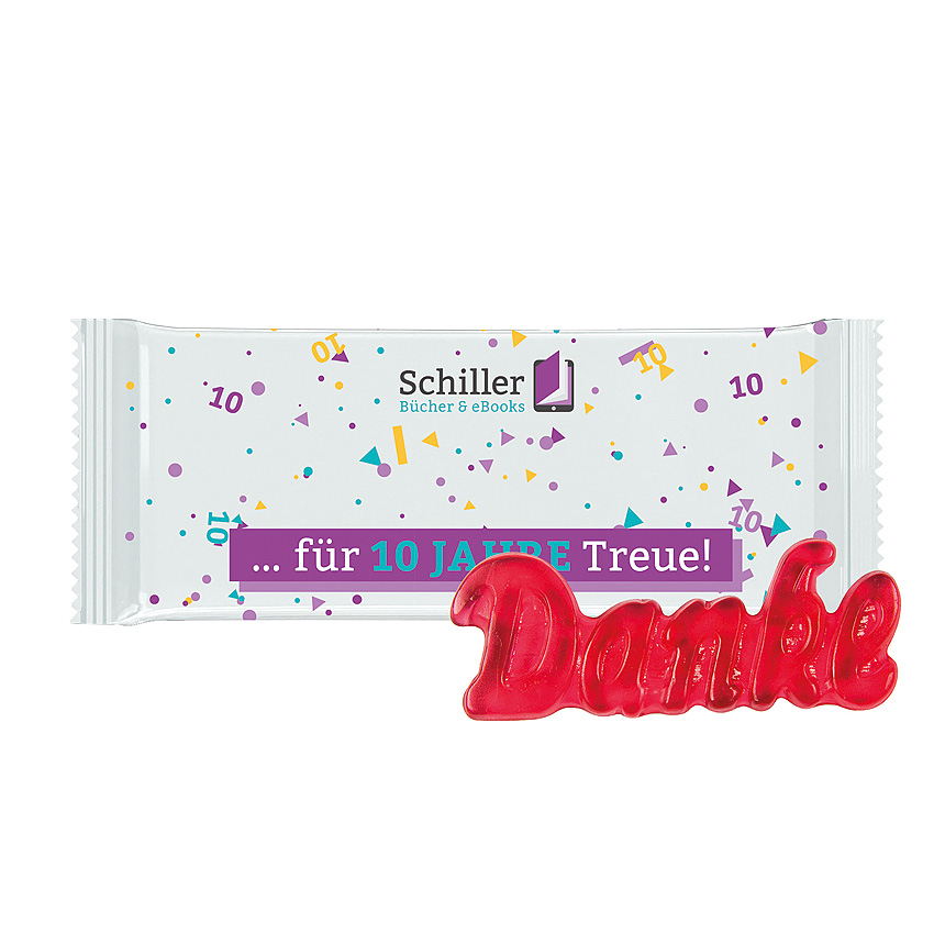 Trolli jelly gum single "danke", foil white - bílá Trolli jelly gum single "danke", foil white - bílá