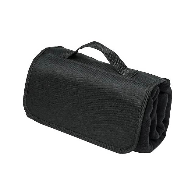 Klasická deka s rukojetí umožňující snadné přenášení. Její součástí je přední kapsa na záklopce. Rozměry deky jsou 135 x 117 cm.  - černá - foto