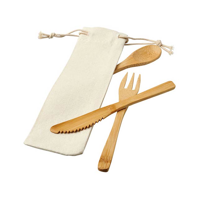 Celuk bamboo cutlery set - wood