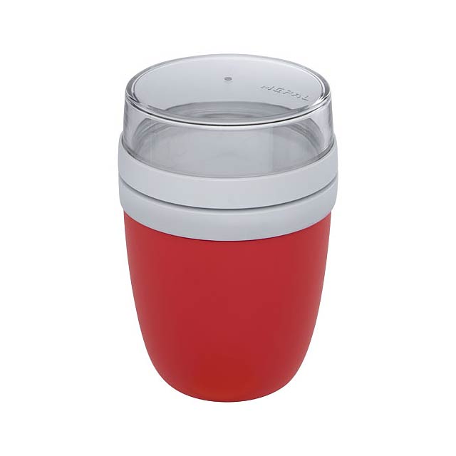 Ellipse lunch pot - transparent red