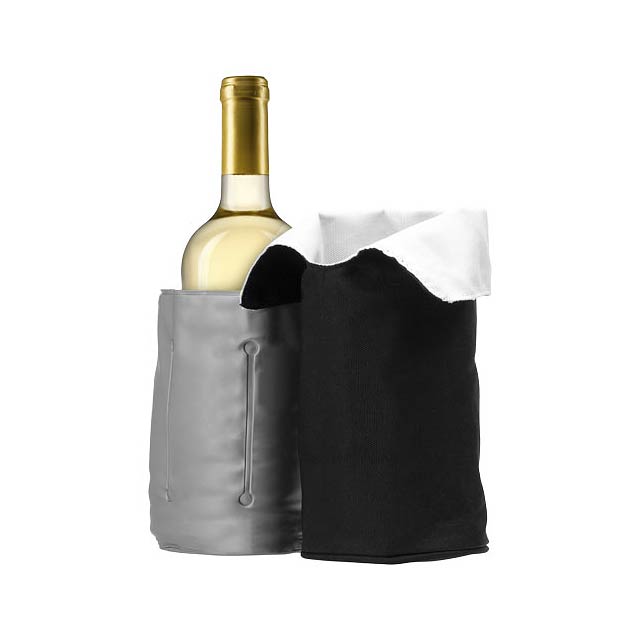Chill foldable wine cooler sleeve - black