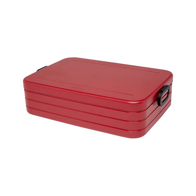 Velký obědový box Take-a-break - transparentní červená