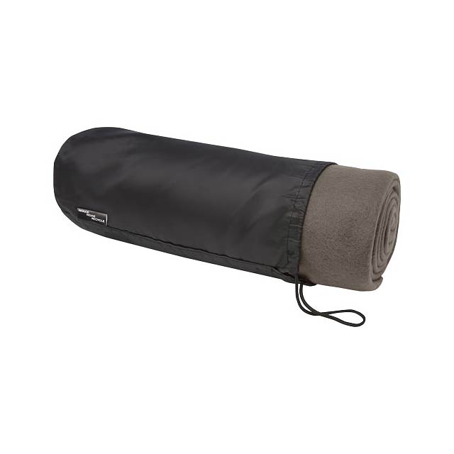 Willow RPET polar fleece blanket - black