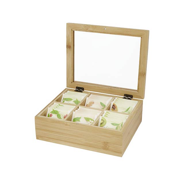 Ocre bamboo tea box - wood