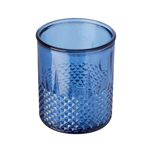 Estrel Teelichthalter aus recyceltem Glas - Transparente Blau