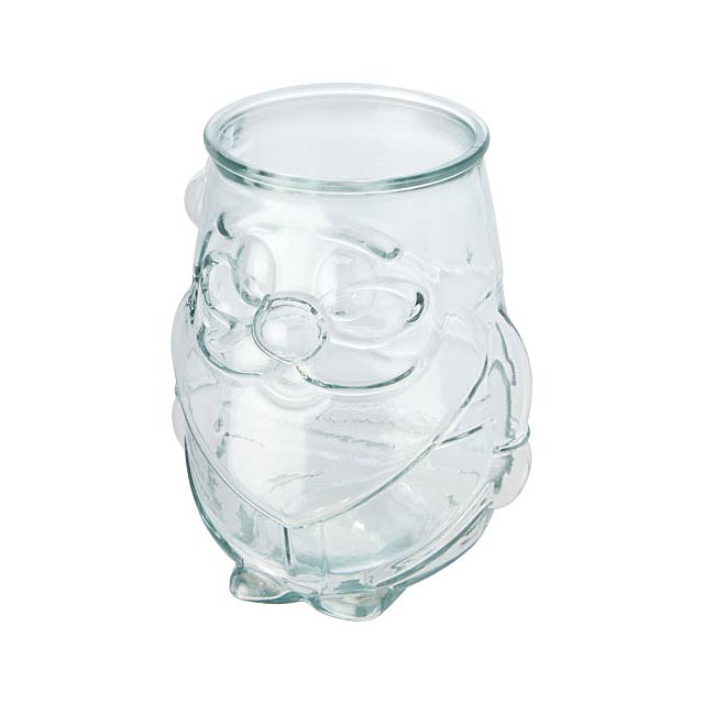 Svícen na čajovou svíčku z recyklovaného skla Nouel - transparentní