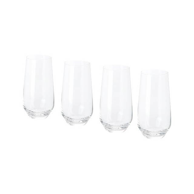 Chuva 4-piece highball glass set - transparent