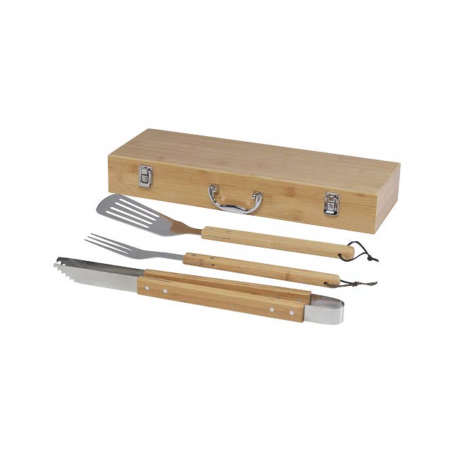 Assadus 3-piece BBQ set - wood