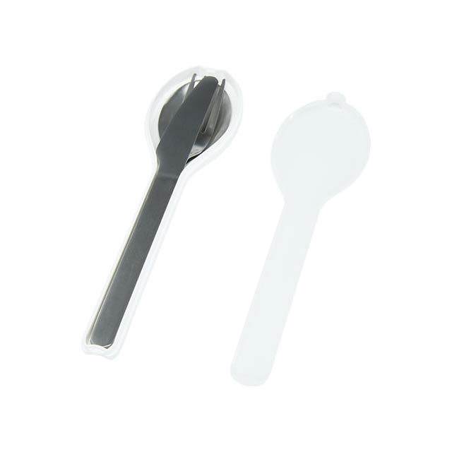 Ellipse 3-piece cutlery set - white