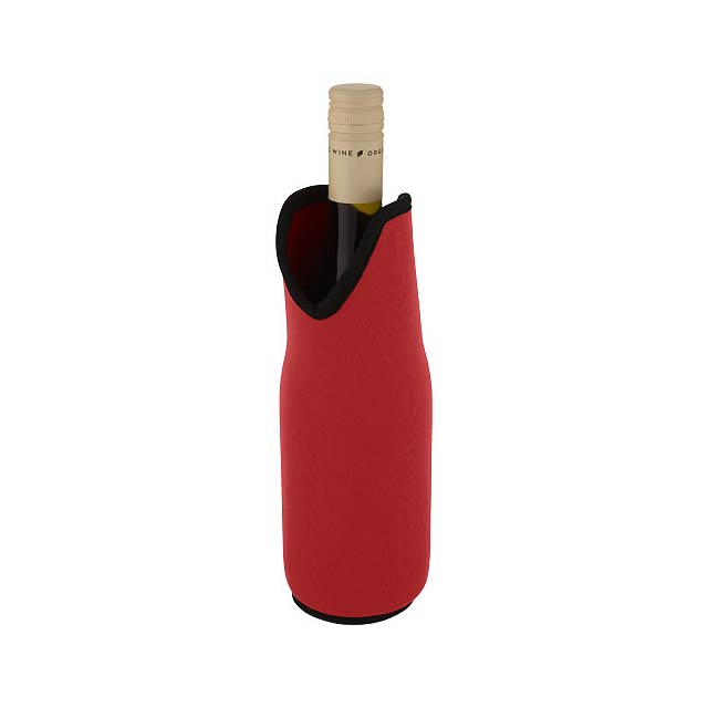 Noun recycled neoprene wine sleeve holder - transparent red