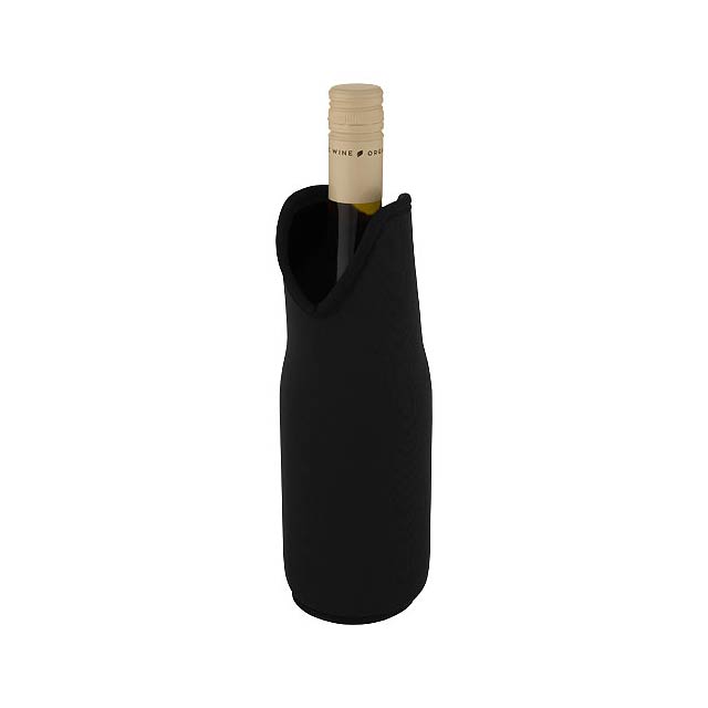 Noun recycled neoprene wine sleeve holder - black