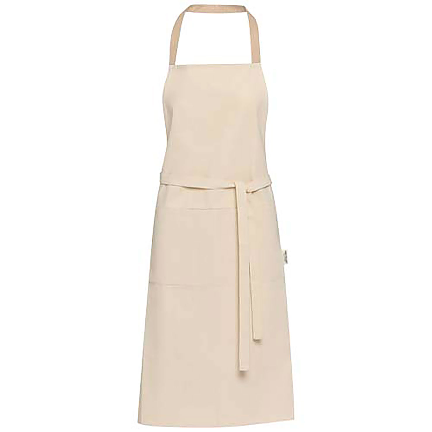 Nia 200 g/m² Schürze aus recycelter Baumwolle - Beige