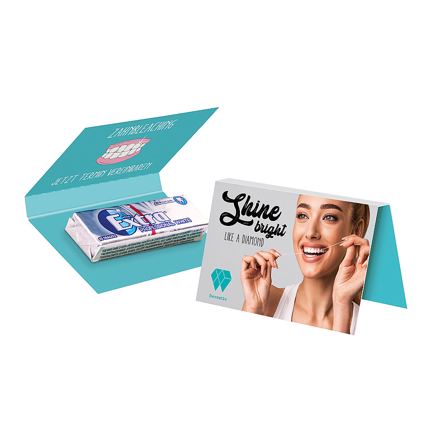 Promotion card, business card format, Extra Professional Gum, sugarfree - Promotion card, business card format, Extra Professional Gum, sugarfree -