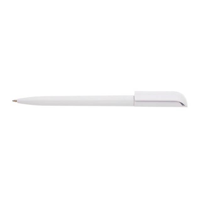 ROTATE plastové kuličkové pero - bílá