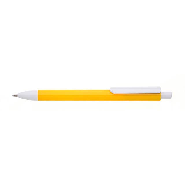 SPILO plastové kuličkové pero - žlutá