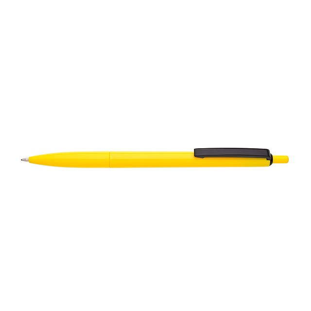 ROSA plastové kuličkové pero - žlutá