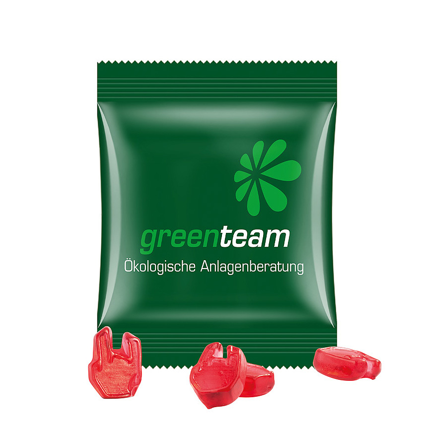 Mini sáček speciální tvary, 10 g, Trolli ovocné gumové bonbóny, kompostovatelná fólie bílá - bílá Mini sáček speciální tvary, 10 g, Trolli ovocné gumové bonbóny, kompostovatelná fólie bílá - bílá