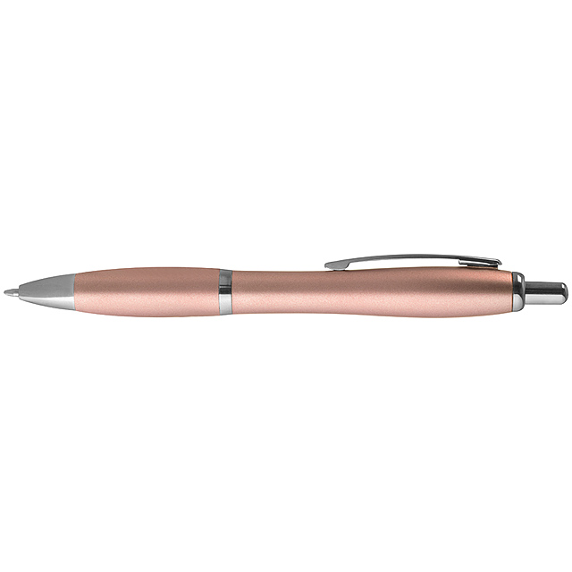 Kugelschreiber aus Plast in metallic Farben - Rosa