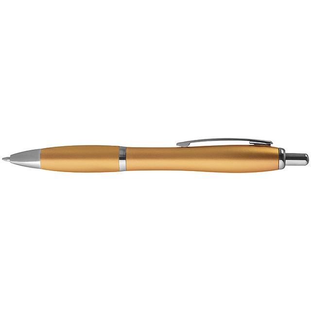 Kugelschreiber aus Plast in metallic Farben - Gold